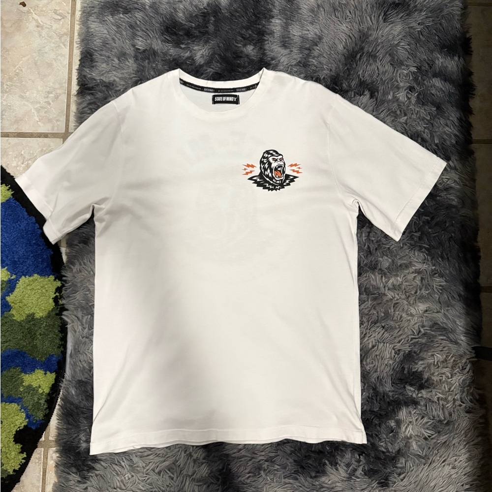 State of Mind White Tee with Graphic Design